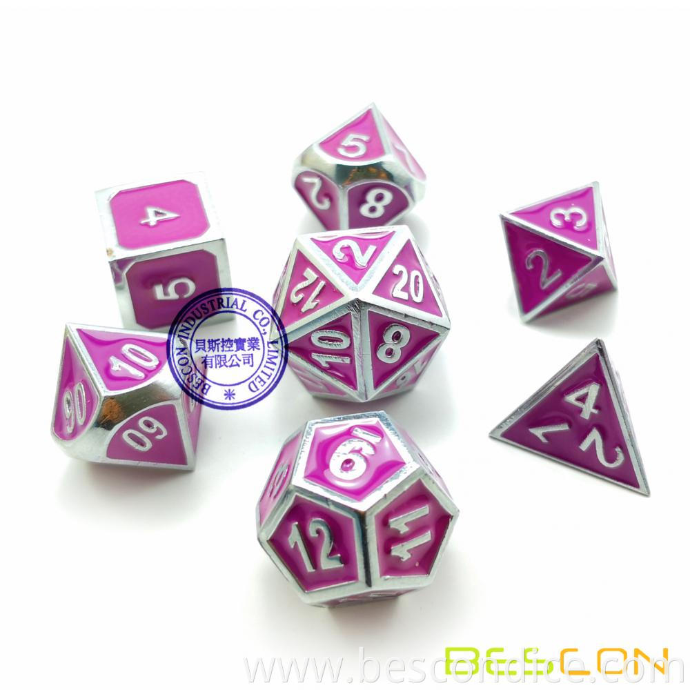 Polyhedral Metal Dice Set For Tabletop Game 8